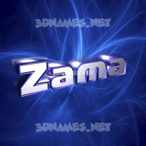 zama in Plasma style - 3D name wallpaper