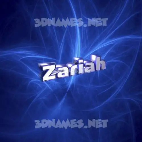 zariah in Plasma style - 3D name wallpaper zariah in Plasma style - 3D name wallpaper