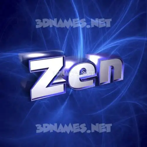 zen in Plasma style - 3D name wallpaper