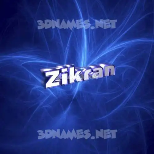 zikran in Plasma style - 3D name wallpaper zikran in Plasma style - 3D name wallpaper