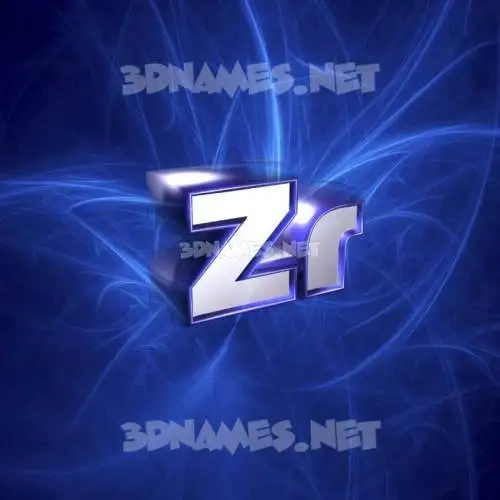 zr in Plasma style - 3D name wallpaper