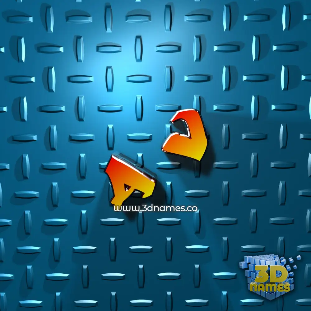 a v in Grid Style style - 3D name wallpaper