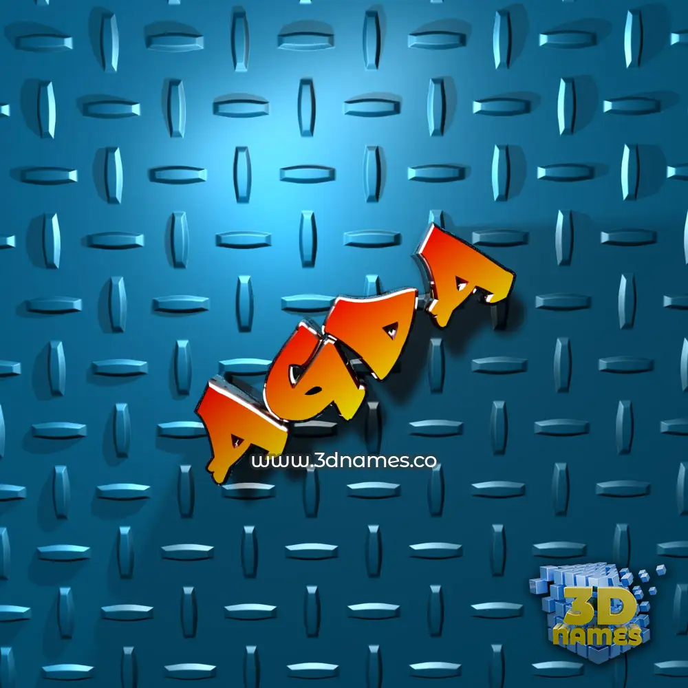agda in Grid Style style - 3D name wallpaper