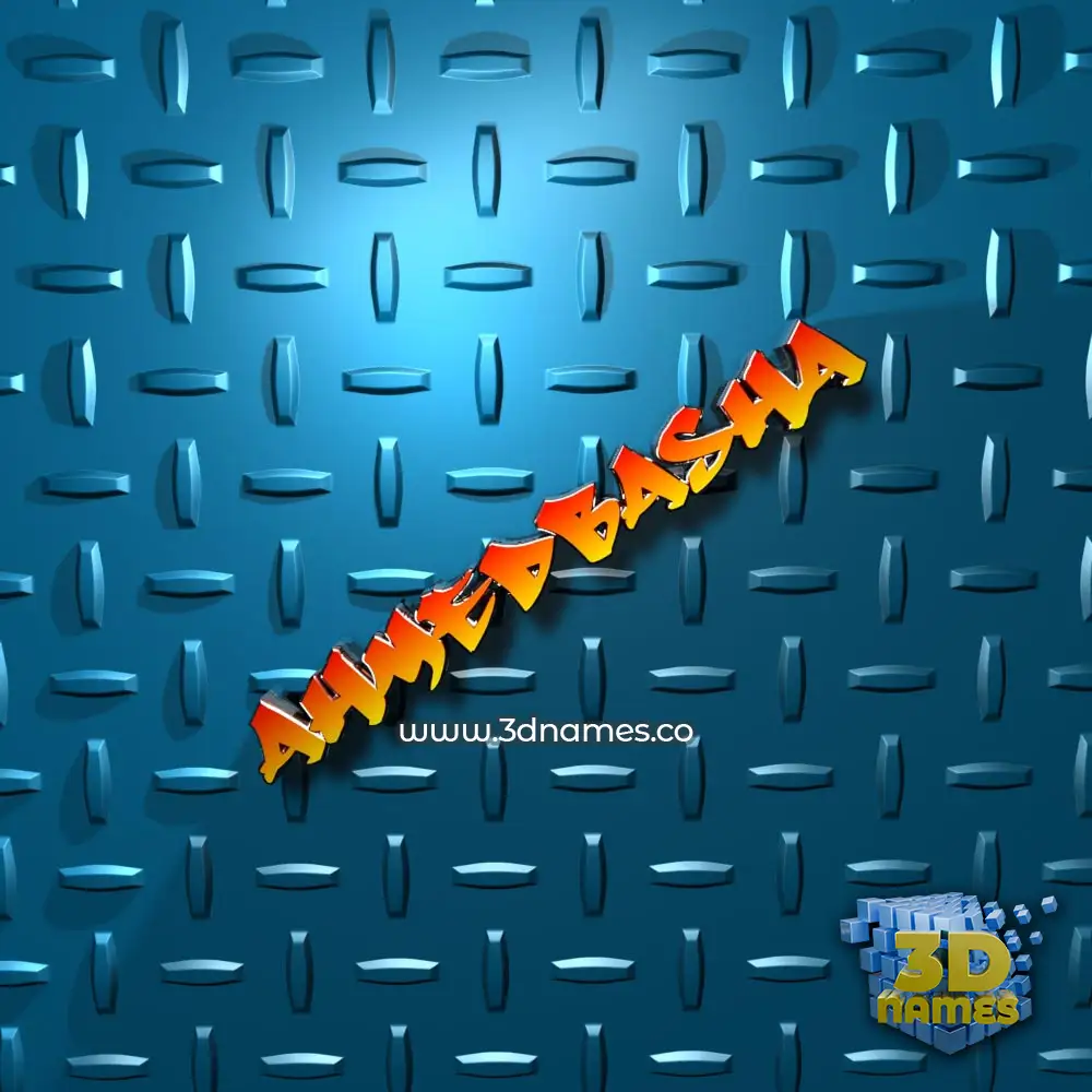 ahmedbasha in Grid Style style - 3D name wallpaper