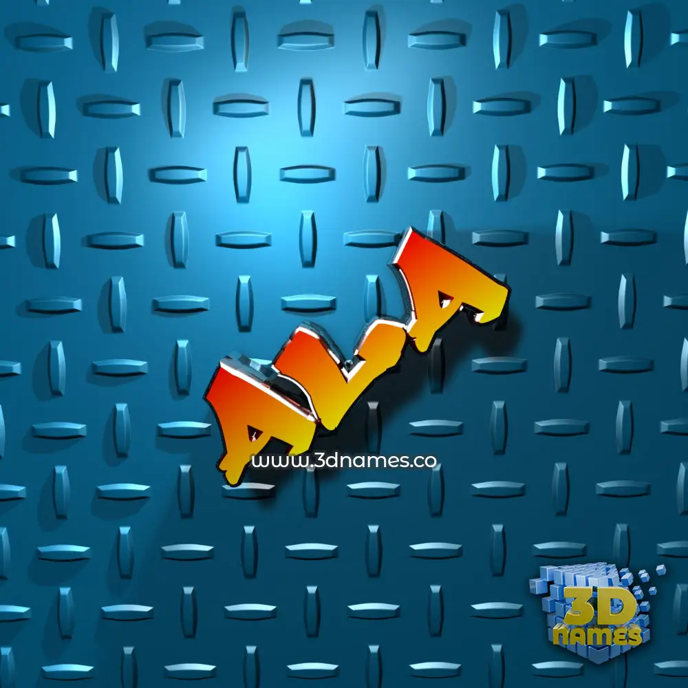 ala in Grid Style style - 3D name wallpaper