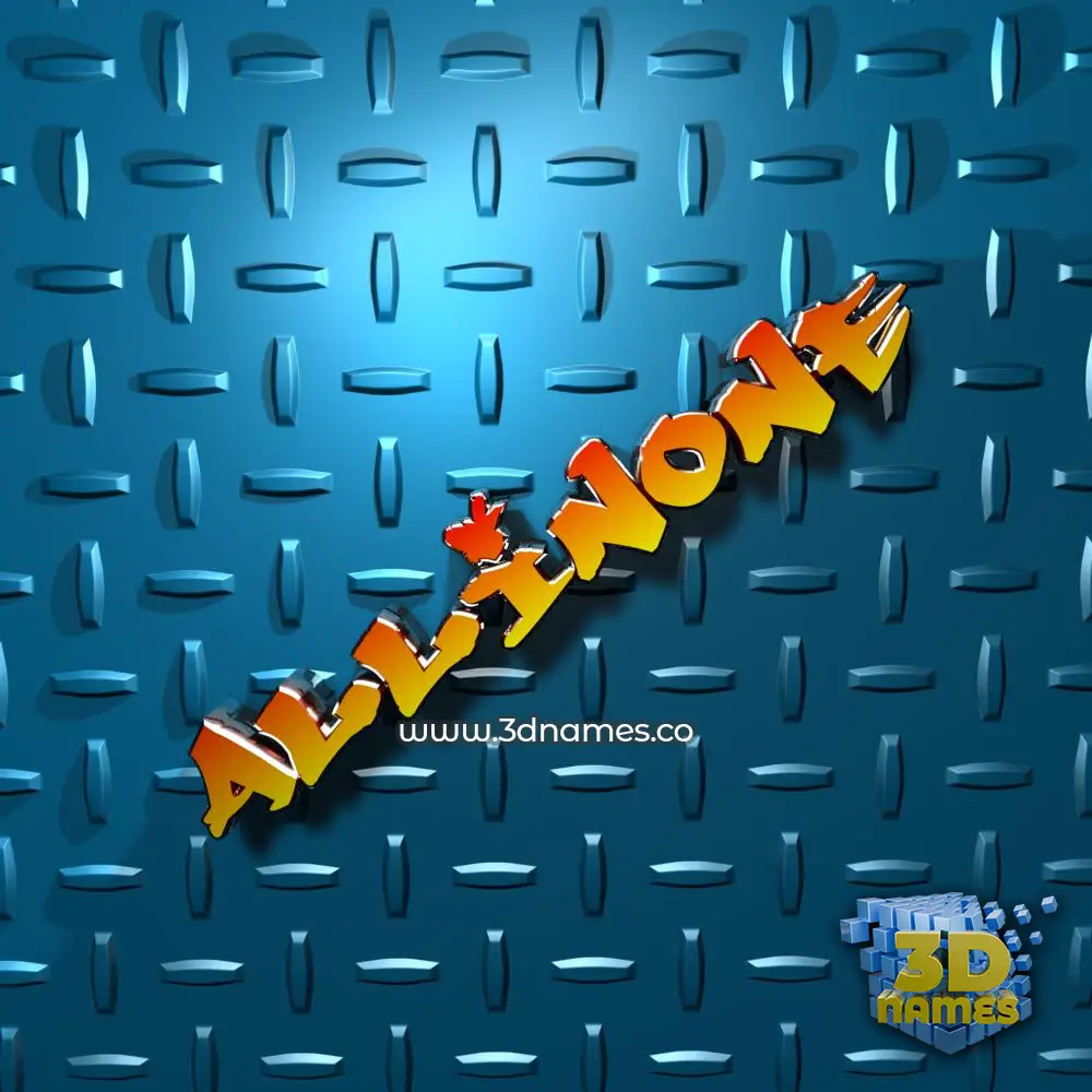 allinone in Grid Style style - 3D name wallpaper