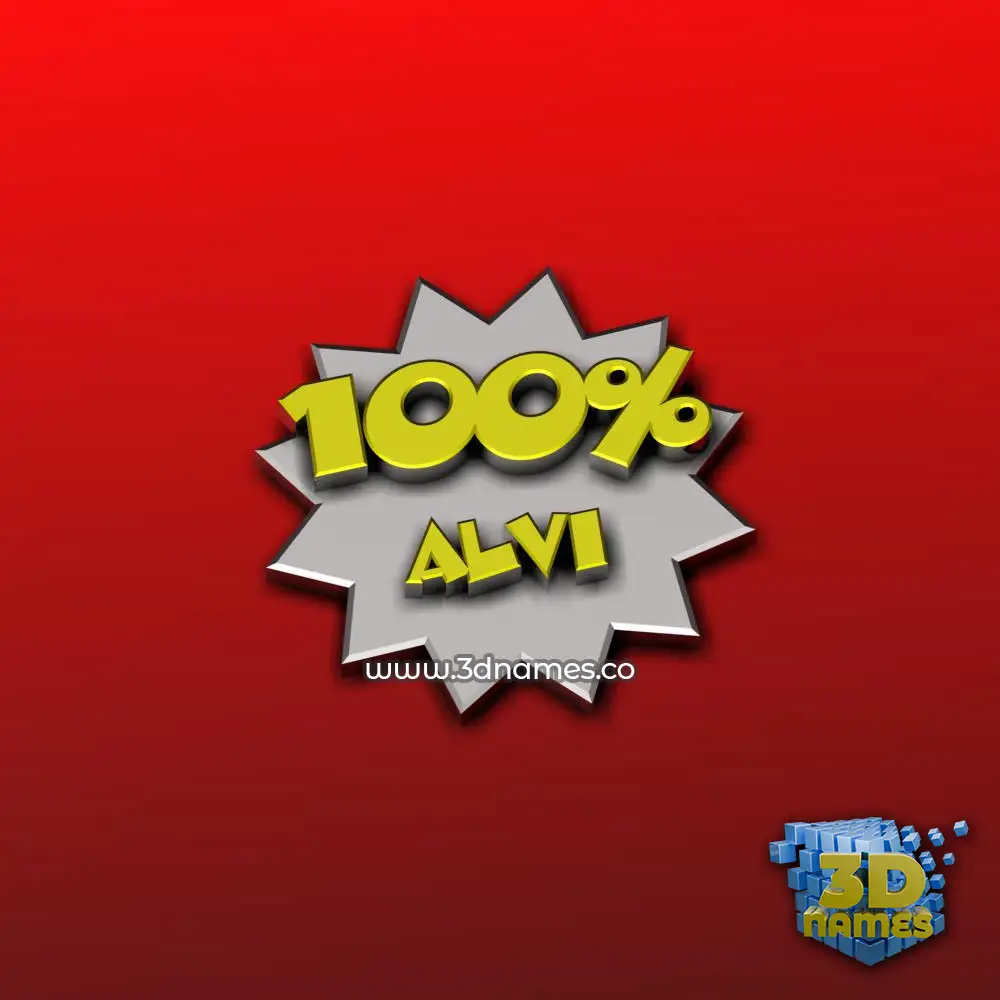 alvi in Grid Style style - 3D name wallpaper