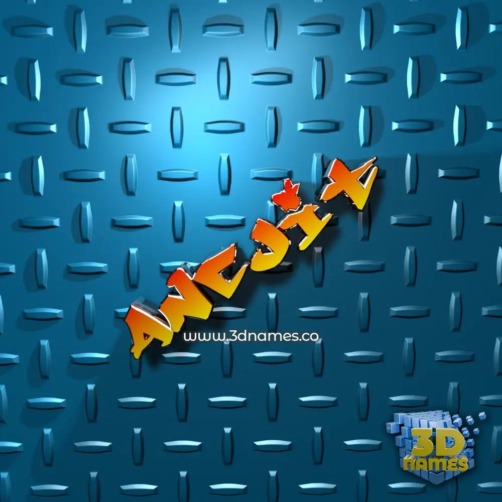 ancjit in Grid Style style - 3D name wallpaper