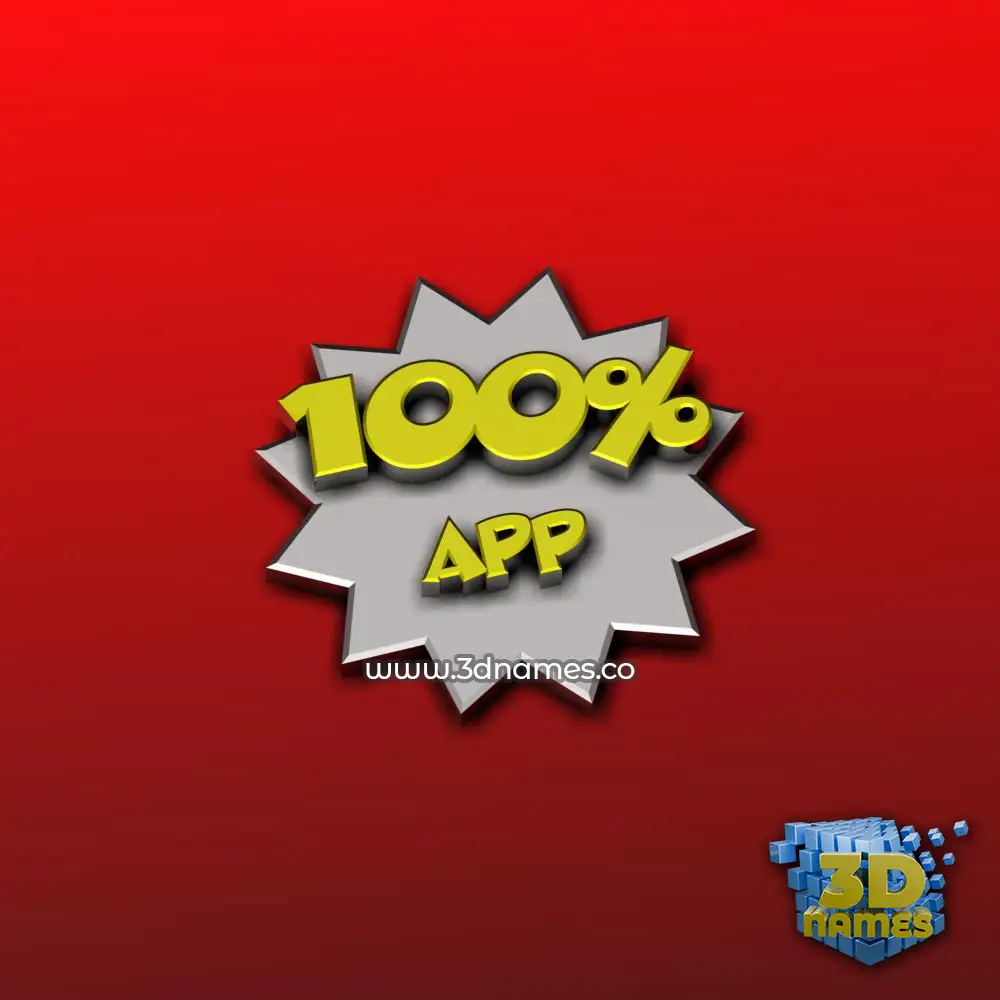 app in Grid Style style - 3D name wallpaper