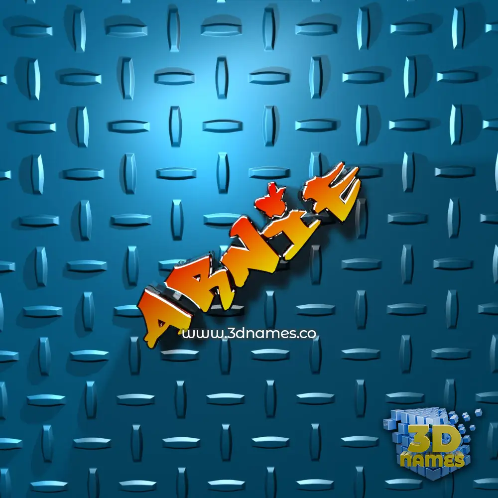 arnie in Grid Style style - 3D name wallpaper