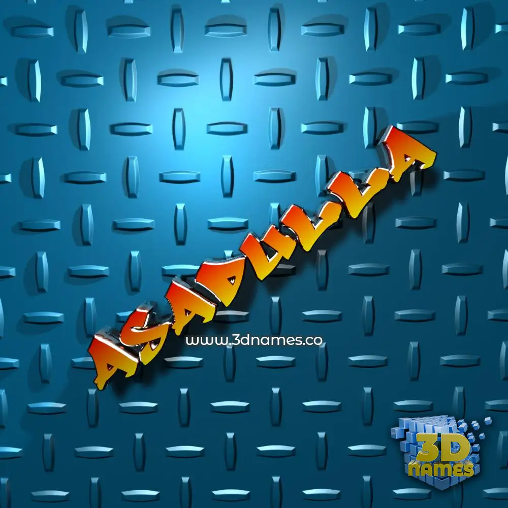 asadulla in Grid Style style - 3D name wallpaper
