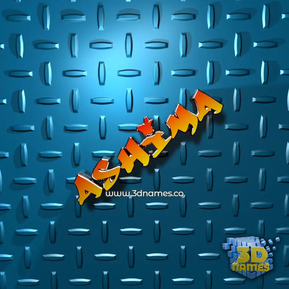 ashima in Grid Style style - 3D name wallpaper