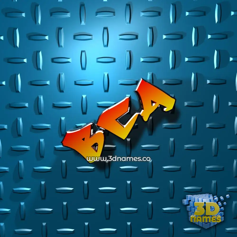 bca in Grid Style style - 3D name wallpaper