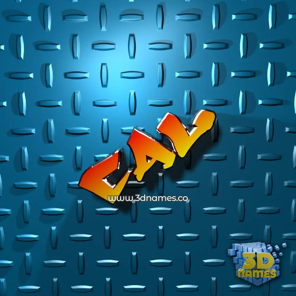 cal in Grid Style style - 3D name wallpaper