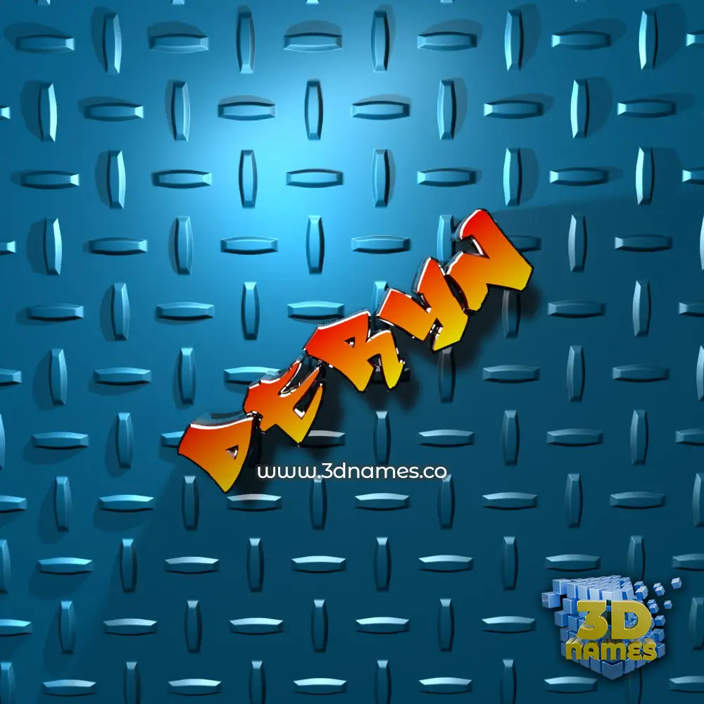deryn in Grid Style style - 3D name wallpaper