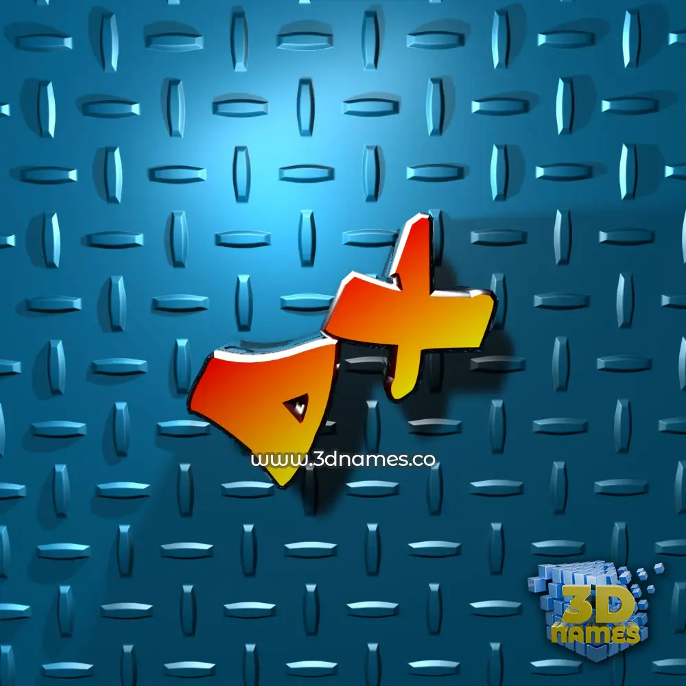 dx in Grid Style style - 3D name wallpaper