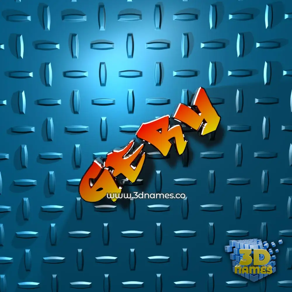gery in Grid Style style - 3D name wallpaper