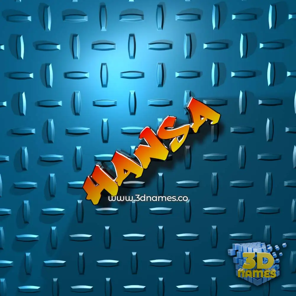 hansa in Grid Style style - 3D name wallpaper