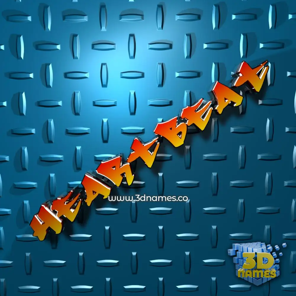 heartbeat in Grid Style style - 3D name wallpaper heartbeat in Grid Style style - 3D name wallpaper