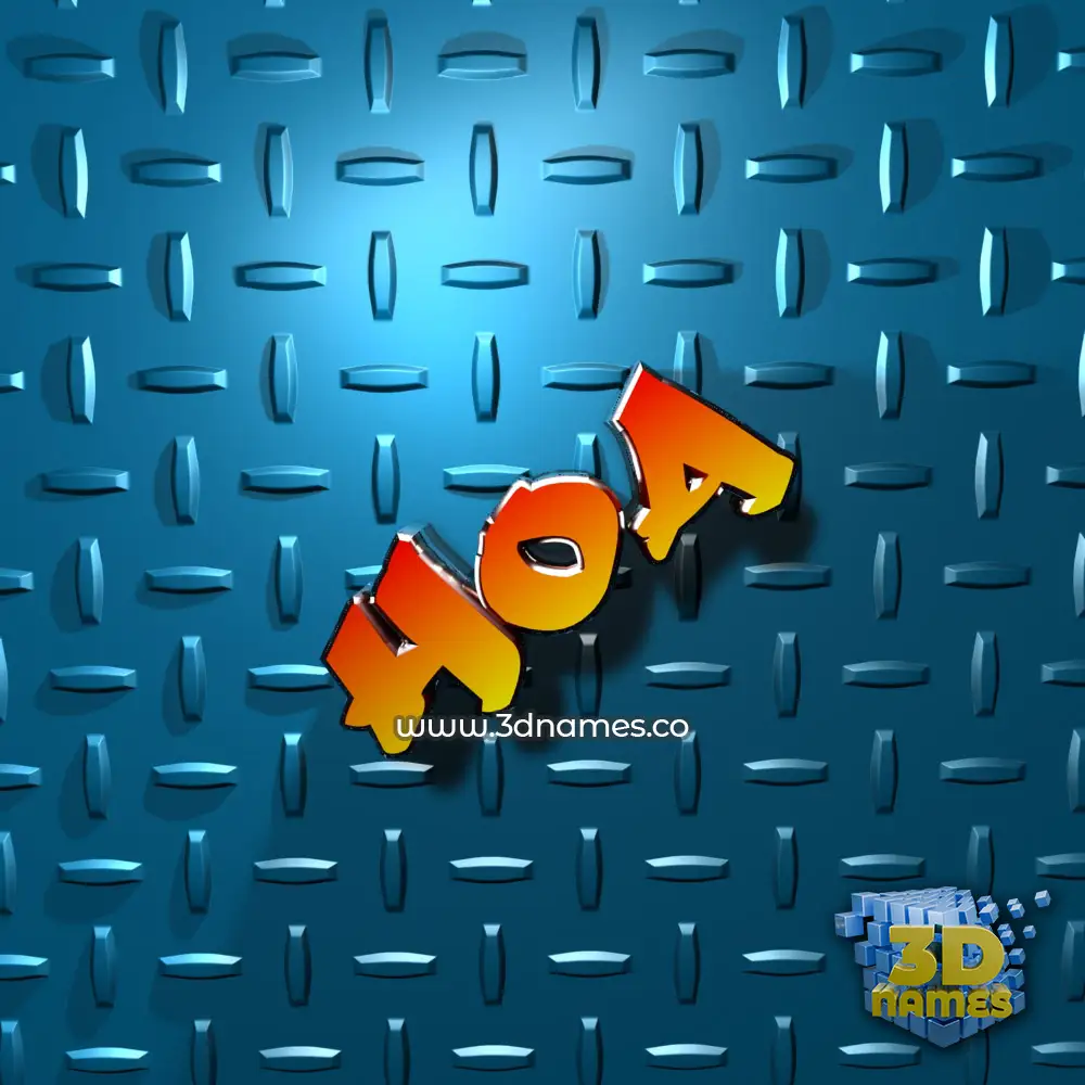 hoa in Grid Style style - 3D name wallpaper