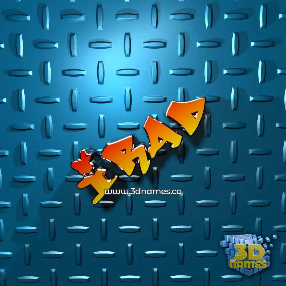irad in Grid Style style - 3D name wallpaper