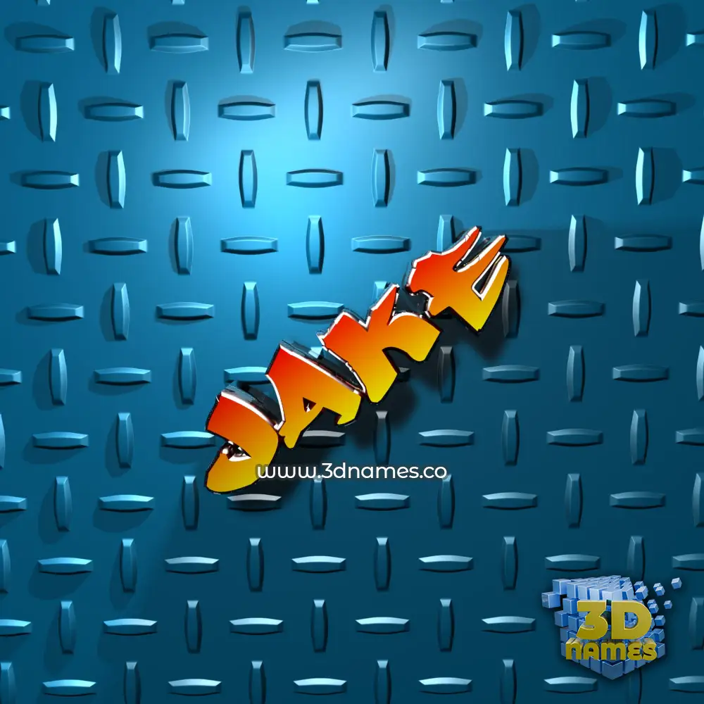 jake in Grid Style style - 3D name wallpaper