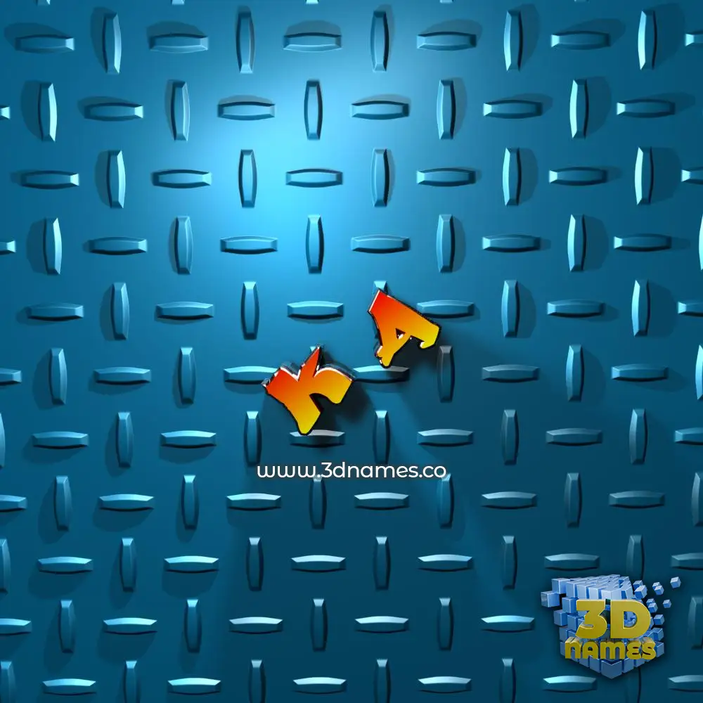 k a in Grid Style style - 3D name wallpaper