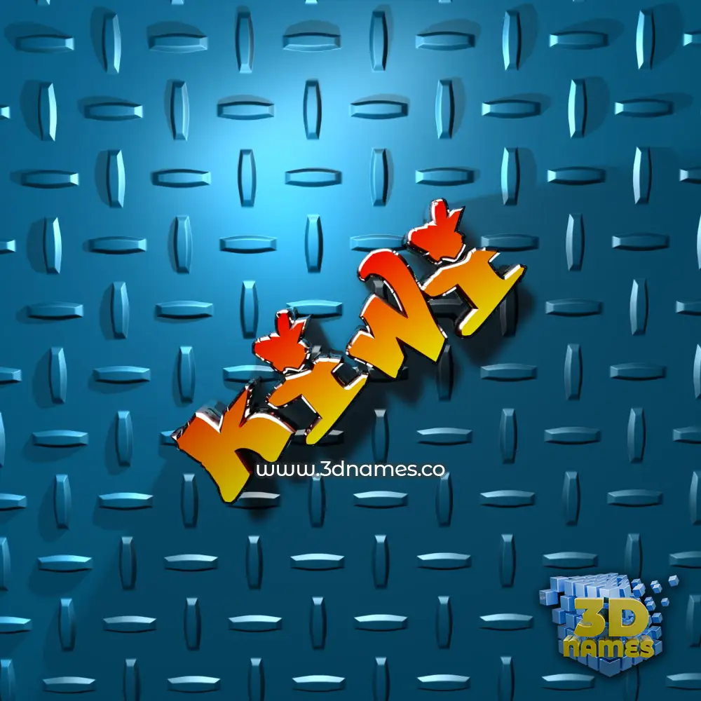 kiwi in Grid Style style - 3D name wallpaper