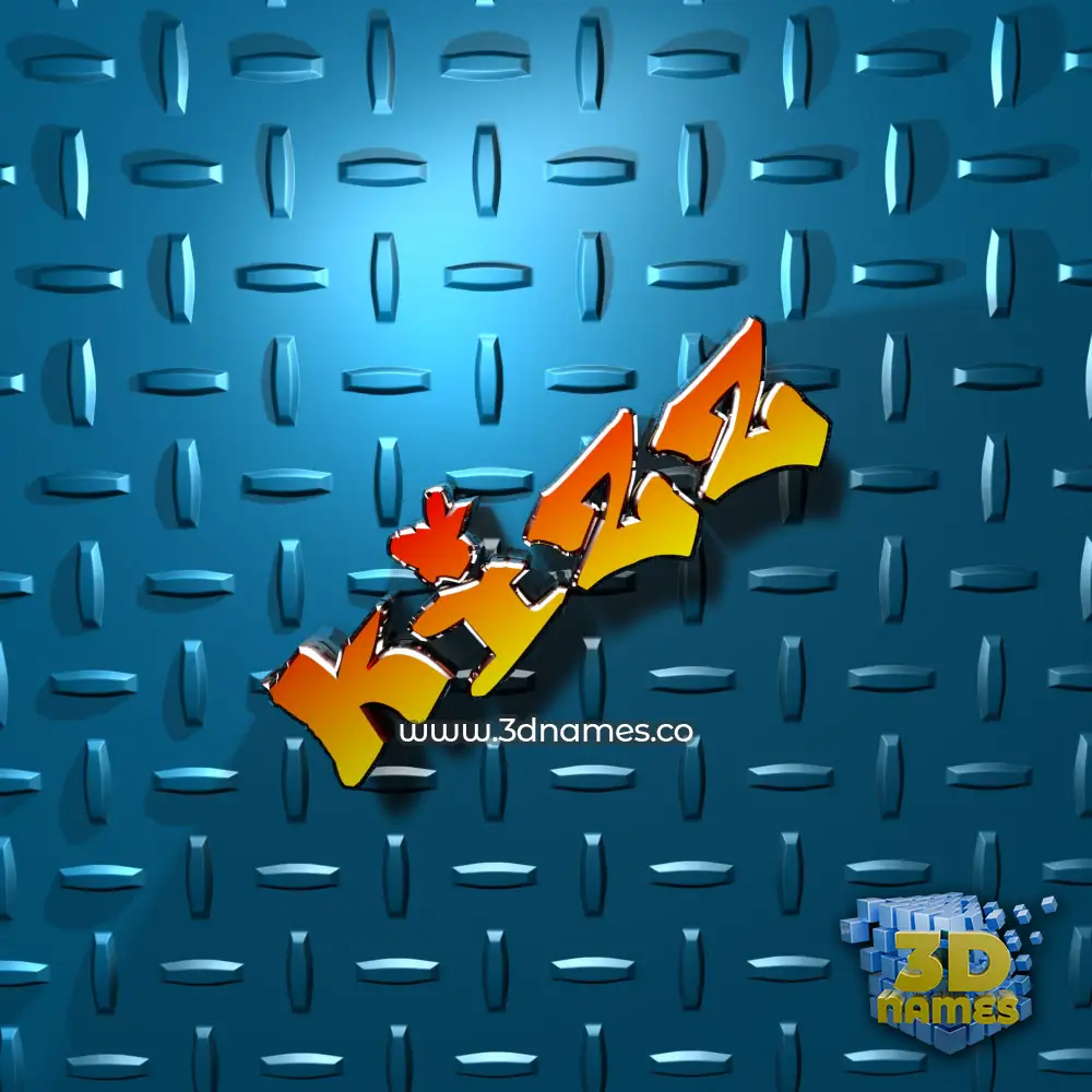 kizz in Grid Style style - 3D name wallpaper