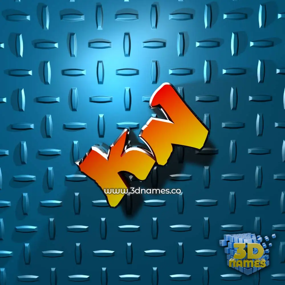 kn in Grid Style style - 3D name wallpaper