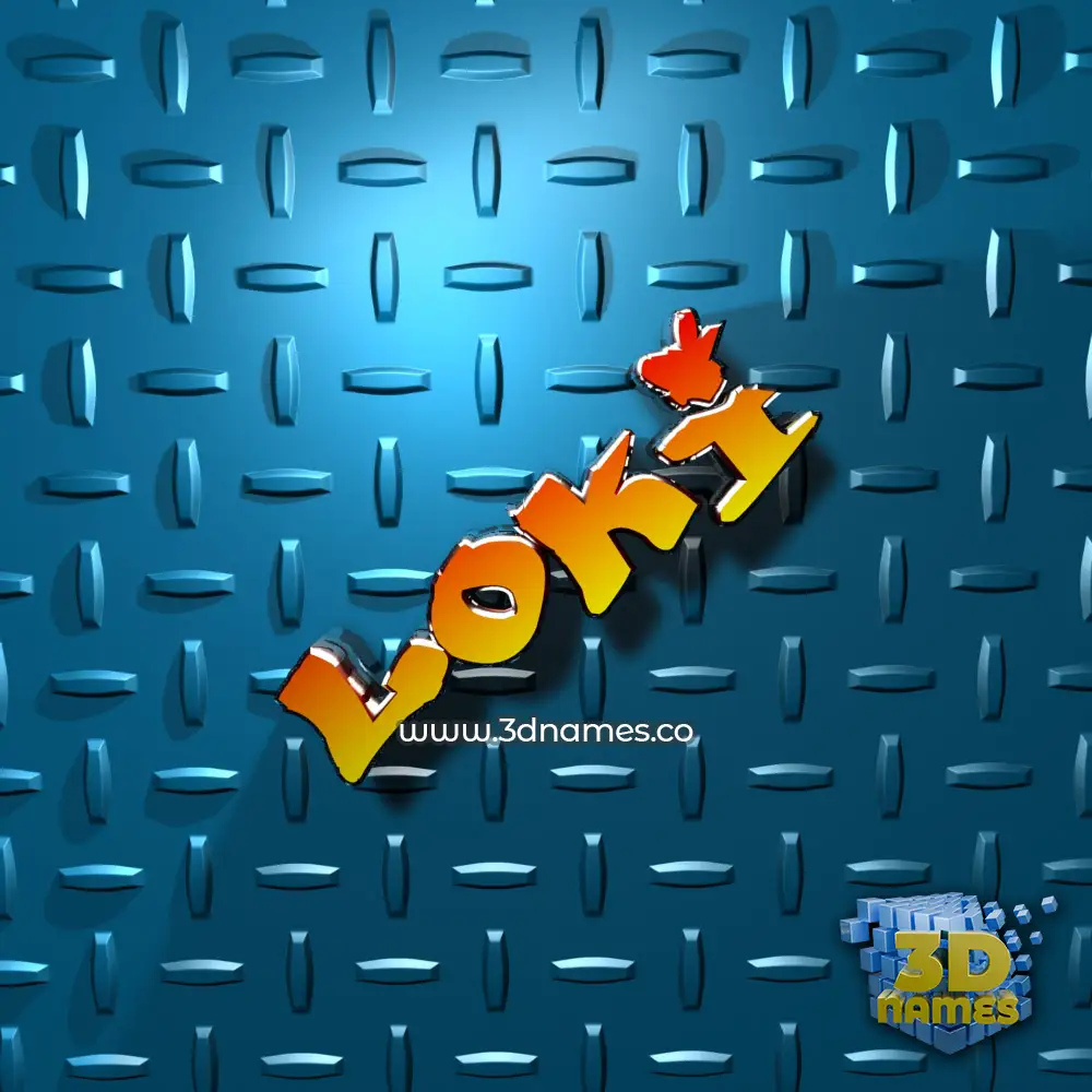loki in Grid Style style - 3D name wallpaper