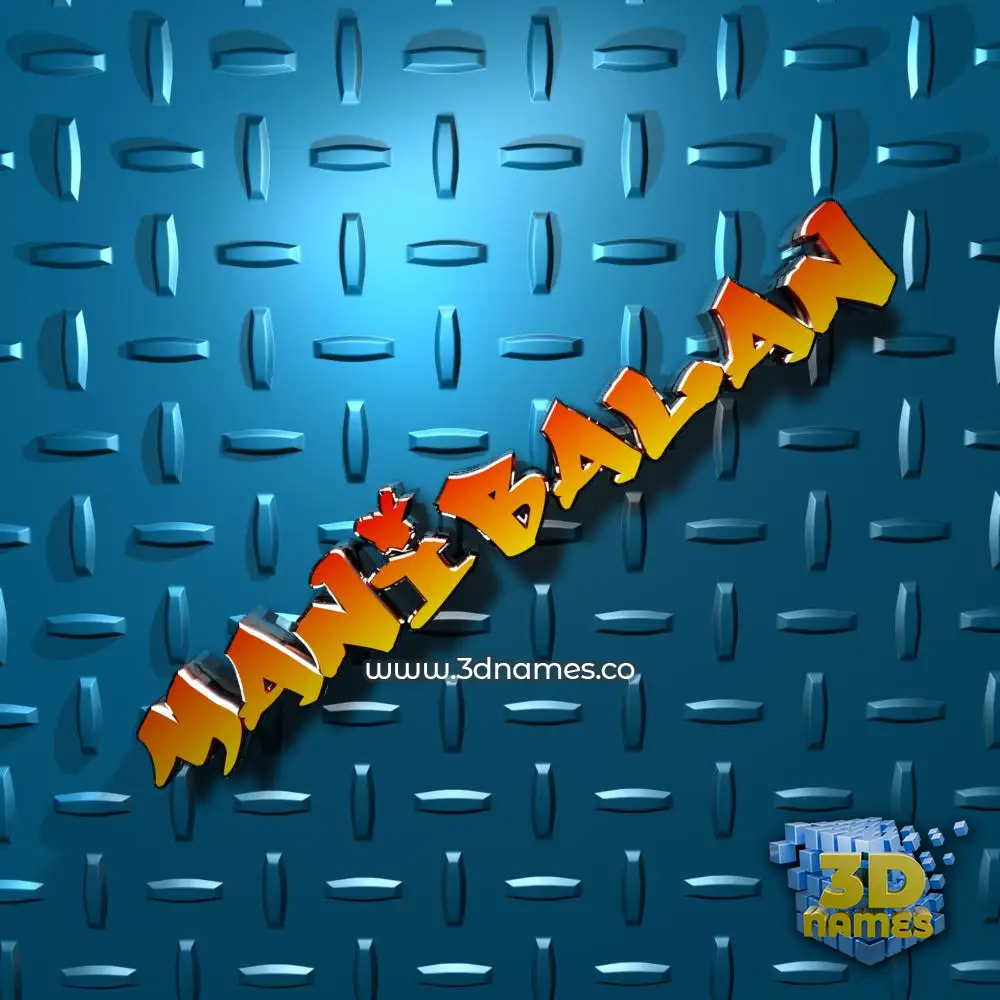 manibalan in Grid Style style - 3D name wallpaper
