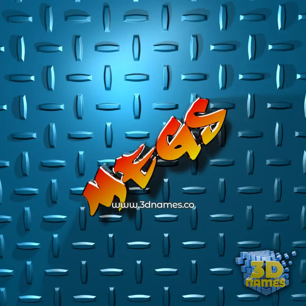 megs in Grid Style style - 3D name wallpaper