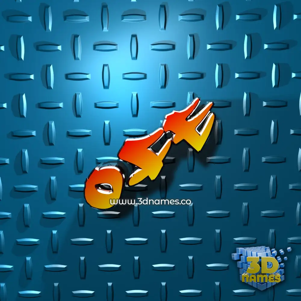 ofe in Grid Style style - 3D name wallpaper