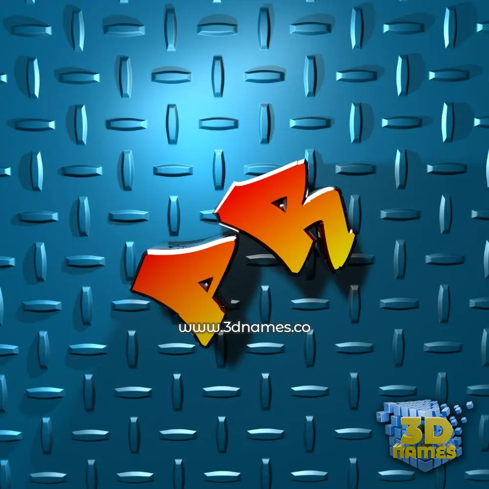 pr in Grid Style style - 3D name wallpaper