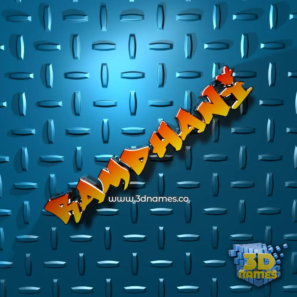 ramdhani in Grid Style style - 3D name wallpaper