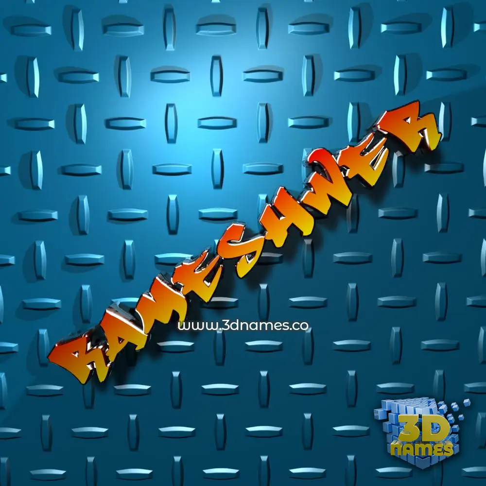 rameshwer in Grid Style style - 3D name wallpaper