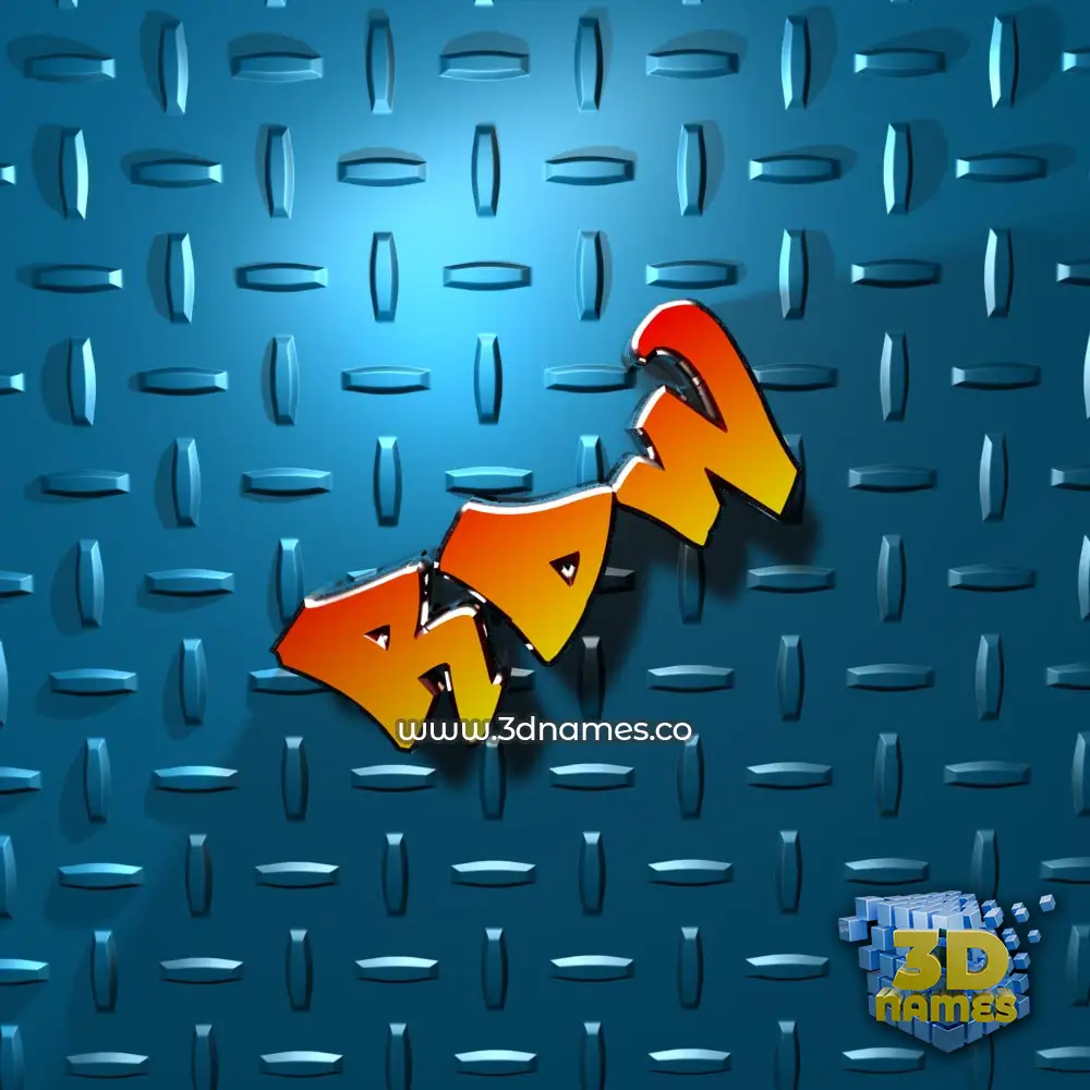 rdw in Grid Style style - 3D name wallpaper