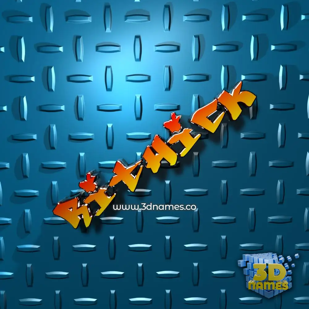 rithick in Grid Style style - 3D name wallpaper