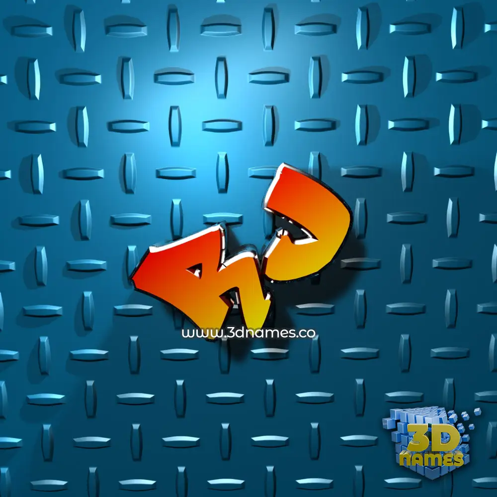 rj in Grid Style style - 3D name wallpaper