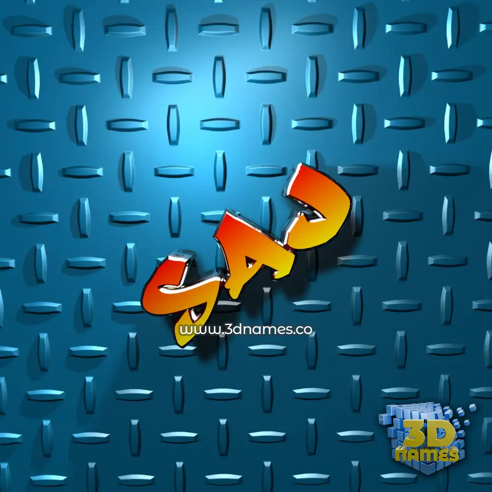 saj in Grid Style style - 3D name wallpaper