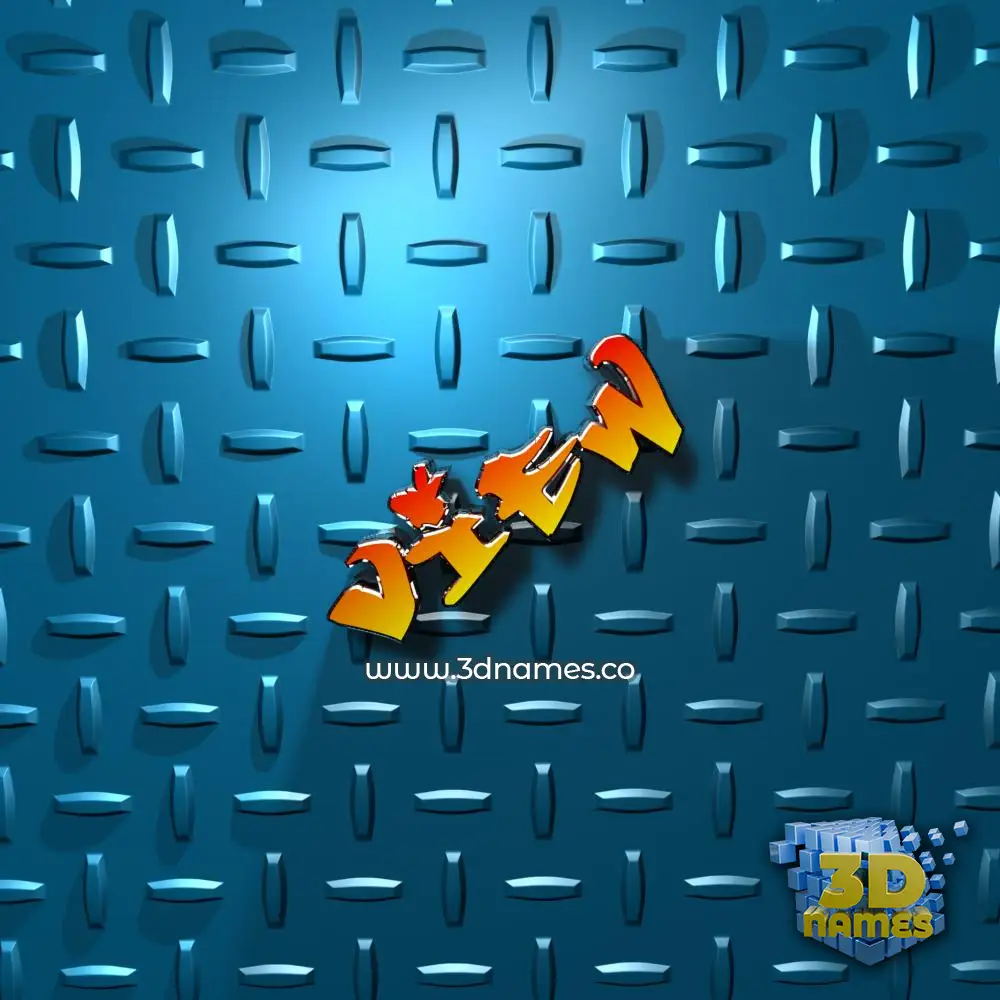 view in Grid Style style - 3D name wallpaper