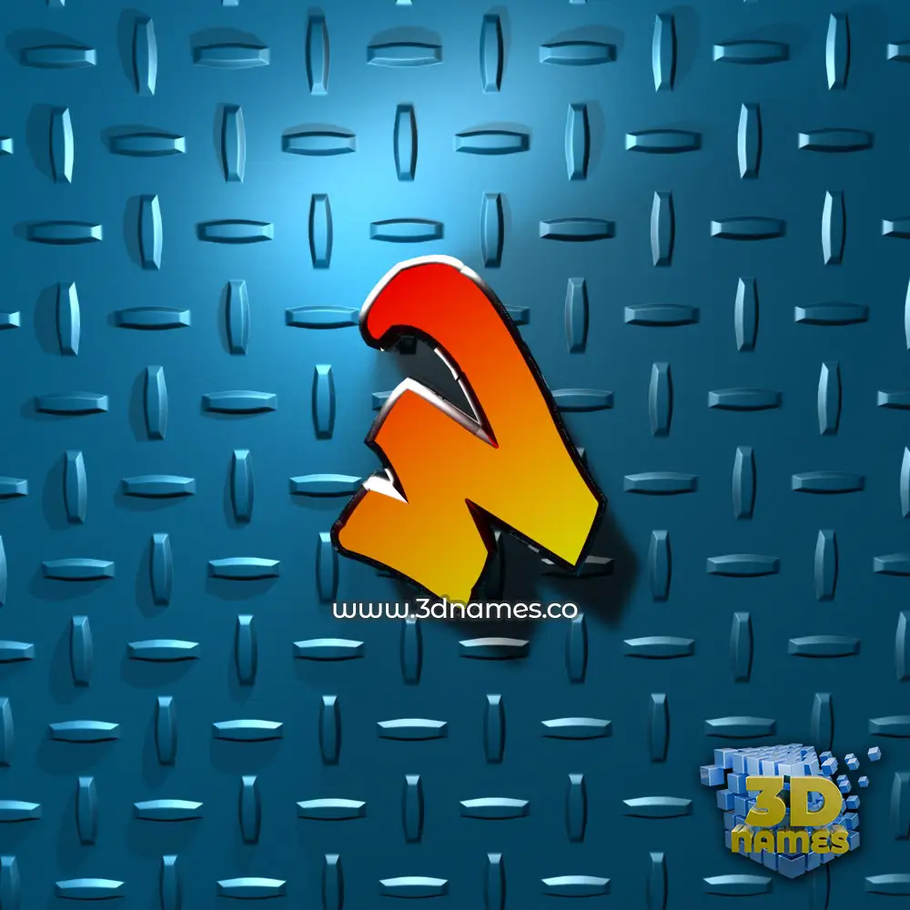 w in Grid Style style - 3D name wallpaper
