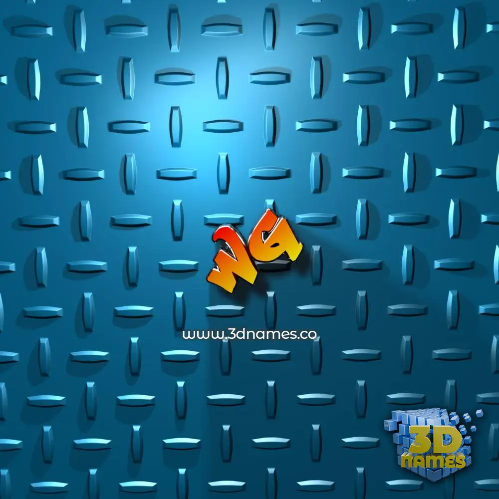 wg in Grid Style style - 3D name wallpaper