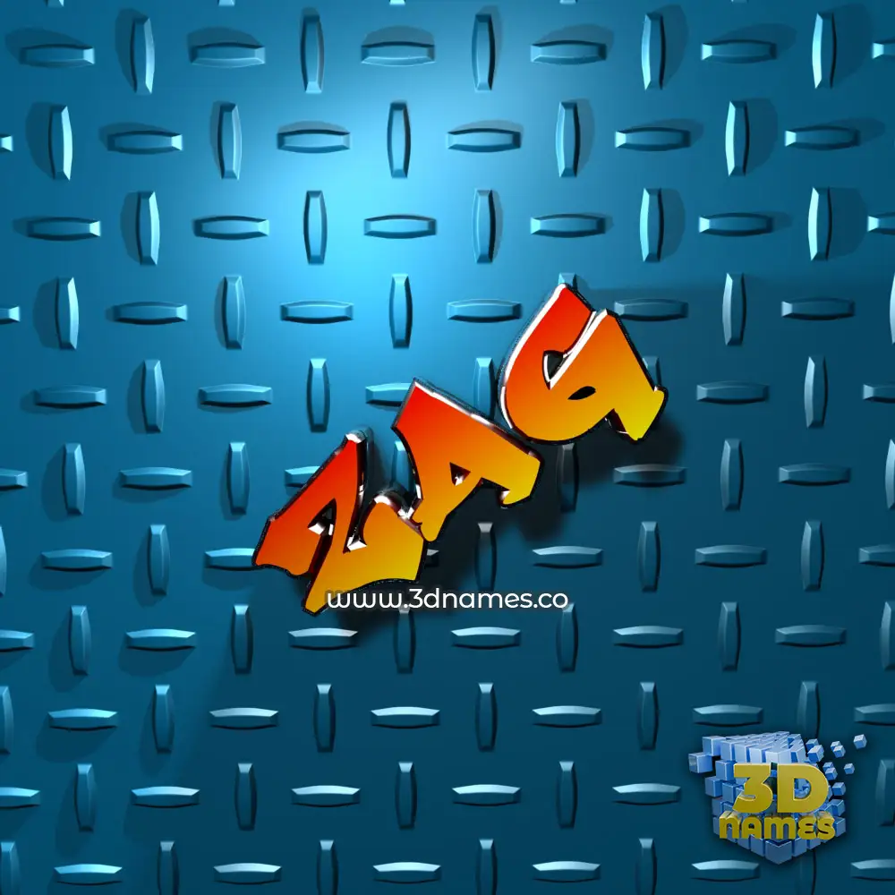 zag in Grid Style style - 3D name wallpaper zag in Grid Style style - 3D name wallpaper