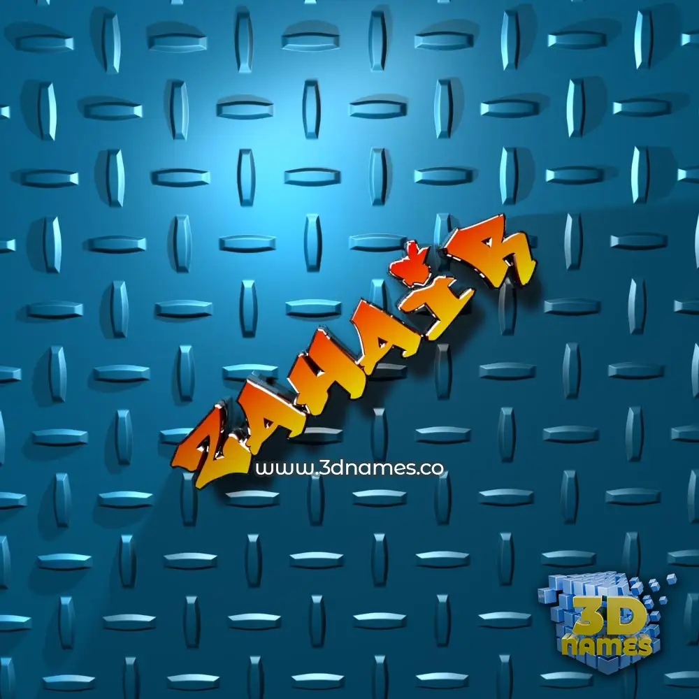 zahair in Grid Style style - 3D name wallpaper
