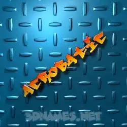 acrobatic in Grid Style style - 3D name wallpaper
