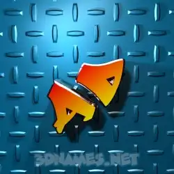 ad in Grid Style style - 3D name wallpaper