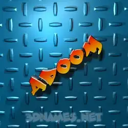 adoom in Grid Style style - 3D name wallpaper