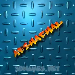 aeshachal in Grid Style style - 3D name wallpaper